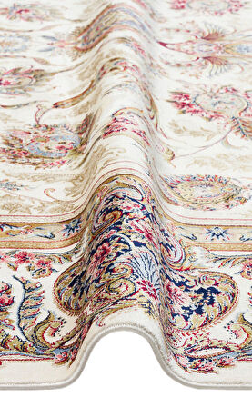 Eko Halı ISFAHAN ISF 01 CREAM Klasik Desenli Yüksek Kalite Sık Dokuma Makine Halısı