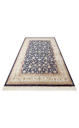 Eko Halı ISFAHAN ISF 03 NAVY CREAM Klasik Desenli Yüksek Kalite Sık Dokuma Makine Halısı
