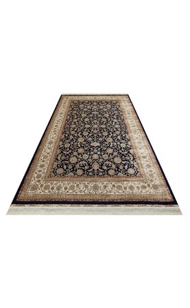 Eko Halı ISFAHAN ISF 03 NAVY CREAM Klasik Desenli Yüksek Kalite Sık Dokuma Makine Halısı