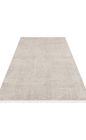 EKO Halı LYKIA LKY 02 SİLVER CREAM Sade ve Modern Akrilik Makine Halısı