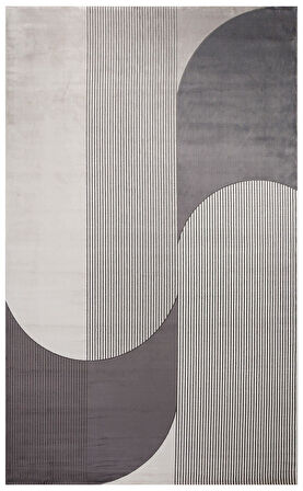 EKO Halı MERANO MRN 04 VİZON ANTRASİT Geometrik Desenli Yüksek Kalite Sık Dokuma Salon Halısı