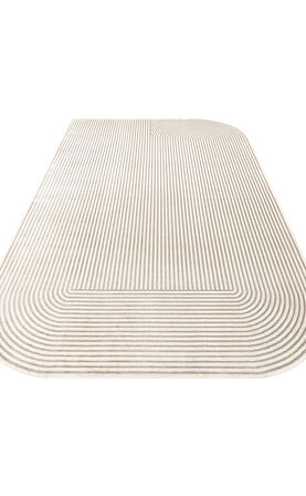 EKO Halı MERANO MRN 03 CREAM GREY Geometrik Desenli Yüksek Kalite Sık Dokuma Salon Halısı