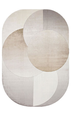 EKO Halı MERANO MRN 06 CREAM GOLD Geometrik Desenli Yüksek Kalite Sık Dokuma Salon Halısı