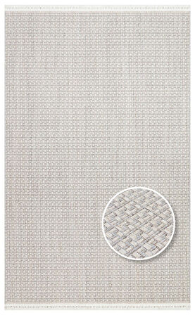EKO Halı NORTE NRT 02 BEIGE GREY Yumuşak Dokulu Hav Vermeyen Örgü Halı
