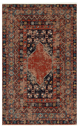 EKO Halı ANADOLU KILIM AND 04 MULTY Anadolu Antik Desenli Yıkanabilir Kaymaz Tabanlı Etnik Kilim