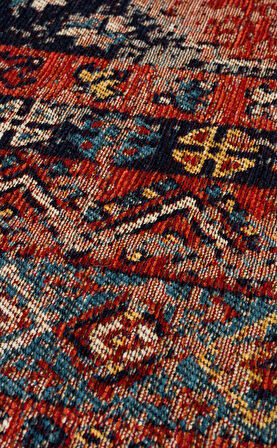 EKO Halı ANADOLU KILIM AND 04 MULTY Anadolu Antik Desenli Yıkanabilir Kaymaz Tabanlı Etnik Kilim