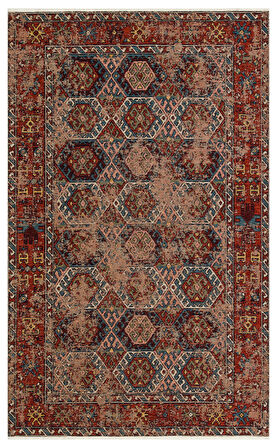 EKO Halı ANADOLU KILIM AND 03 MULTY Anadolu Antik Desenli Yıkanabilir Kaymaz Tabanlı Etnik Kilim