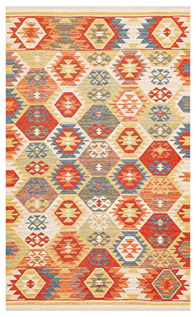 EKO Halı NOMAD NMD 01 MULTY Çift Taraflı Yıkanabilir Otantik Kilim