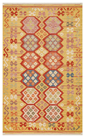 EKO Halı NOMAD NMD 03 RED Çift Taraflı Yıkanabilir Otantik Kilim