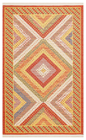 EKO Halı NOMAD NMD 10 RED Çift Taraflı Yıkanabilir Otantik Kilim