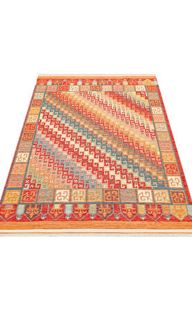 EKO Halı NOMAD NMD 11 TERRA Çift Taraflı Yıkanabilir Otantik Kilim