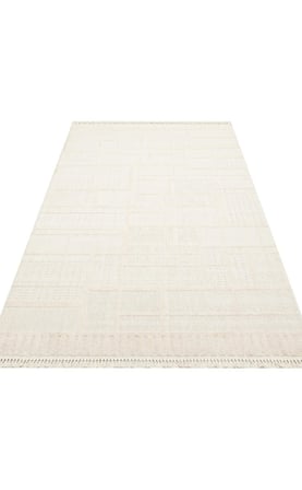 EKO Halı JOY 03 White Hav Toz Vermeyen Etnik Desenli Halı