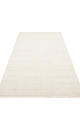 EKO Halı JOY 03 White Hav Toz Vermeyen Etnik Desenli Halı