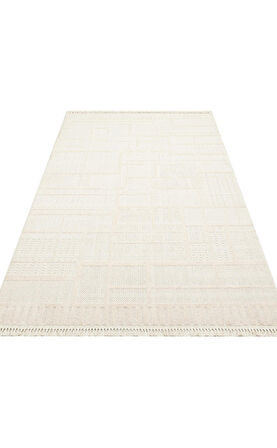 EKO Halı JOY 03 White Hav Toz Vermeyen Etnik Desenli Halı