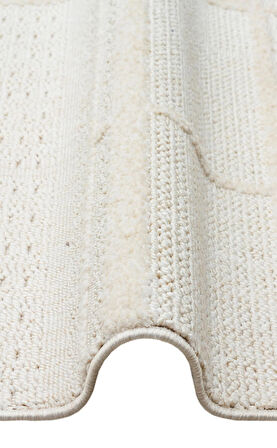 EKO Halı JOY 03 White Hav Toz Vermeyen Etnik Desenli Halı