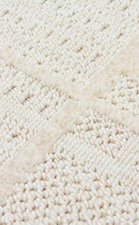 EKO Halı JOY 03 White Hav Toz Vermeyen Etnik Desenli Halı