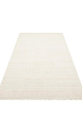 EKO Halı JOY 03 White Hav Toz Vermeyen Etnik Desenli Halı