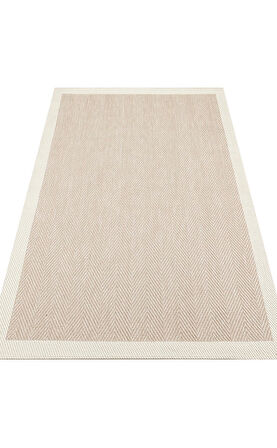 EKO Halı MONO MNO 02 Beige Kaymaz Tabanlı Jüt Dokulu Sisal Kilim