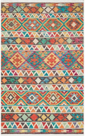 EKO Halı ELİSTA ELS 107 MULTY Özel Kaymaz Tabanlı Yıkanabilir Pamuk Tabanlı Baskı Halı