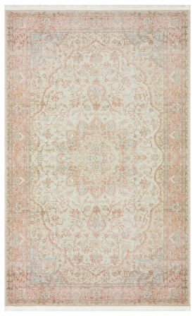 EKO Halı ELİSTA ELS 105 CREAM Özel Kaymaz Tabanlı Yıkanabilir Pamuk Tabanlı Baskı Halı