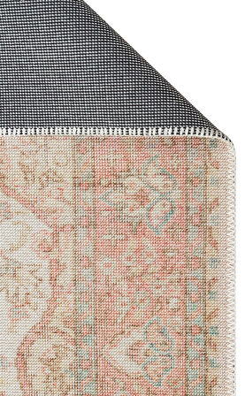 EKO Halı ELİSTA ELS 105 CREAM Özel Kaymaz Tabanlı Yıkanabilir Pamuk Tabanlı Baskı Halı