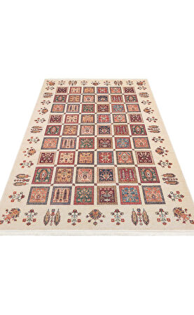 EKO Halı ELİSTA ELS 103 CREAM MULTY Özel Kaymaz Tabanlı Yıkanabilir Pamuk Tabanlı Baskı Halı