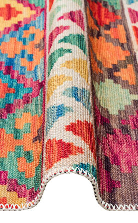 EKO Halı ELİSTA ELS 107 MULTY Özel Kaymaz Tabanlı Yıkanabilir Pamuk Tabanlı Baskı Halı