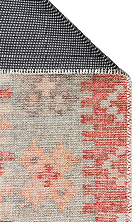 EKO Halı ELİSTA ELS 101 CREAM MULTY Özel Kaymaz Tabanlı Yıkanabilir Pamuk Tabanlı Baskı Halı