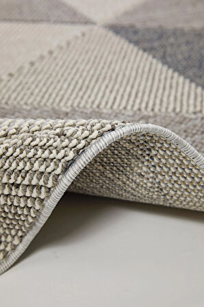 Çam Halı Side 1401 Gri  İskandinav Desenli Koridor Halısı Kesme Yolluk Mutfak Halısı Modern Salon Halısı