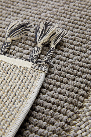 Çam Halı Side 1401 Gri  İskandinav Desenli Koridor Halısı Kesme Yolluk Mutfak Halısı Modern Salon Halısı