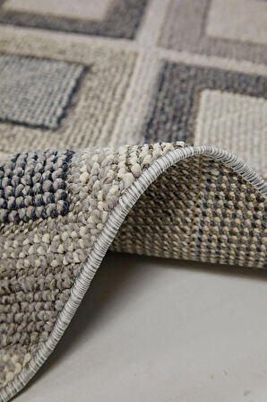 Çam Halı Side 1402 Gri  İskandinav Desenli Koridor Halısı Kesme Yolluk Mutfak Halısı Modern Salon Halısı