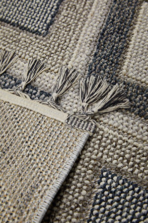 Çam Halı Side 1402 Gri  İskandinav Desenli Koridor Halısı Kesme Yolluk Mutfak Halısı Modern Salon Halısı