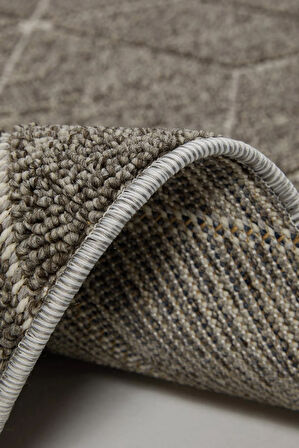 Çam Halı Side 1408 Gri  İskandinav Desenli Koridor Halısı Kesme Yolluk Mutfak Halısı Modern Salon Halısı