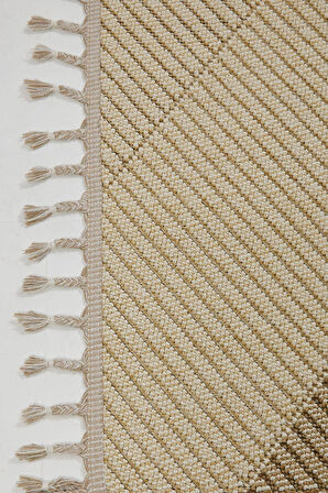 Çam Halı Side 1413 Bej  İskandinav Desenli Koridor Halısı Kesme Yolluk Mutfak Halısı Modern Salon Halısı