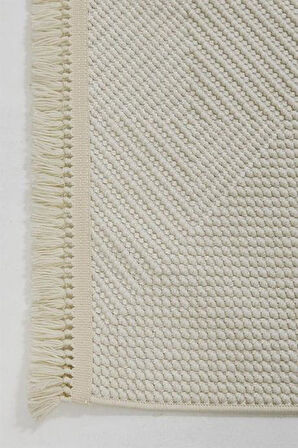 Çam Halı Vegas 1454 Krem Koridor Halısı Kesme Yolluk Mutfak Halısı Modern Salon Halısı