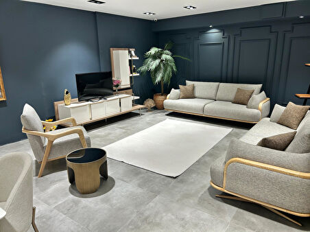 Çam Halı Therapy 8612 Krem Koridor Halısı Kesme Yolluk Mutfak Halısı Modern Halı