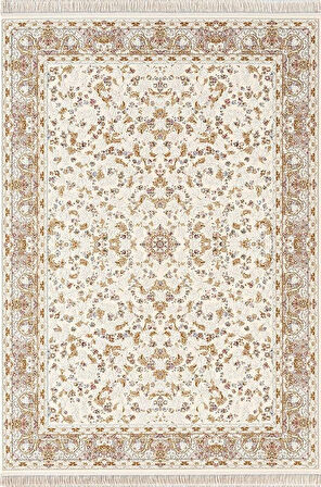 ÇAM Halı FLORA FR006A Beyaz Gold Koridor Halısı Mutfak Halısı Salon Halısı