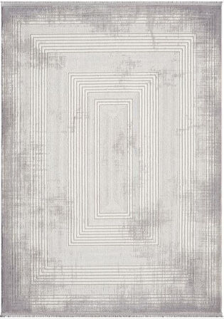 ÇAM Halı ARVEL AR002A Beyaz Gri Koridor Halısı Mutfak Halısı Salon Halısı