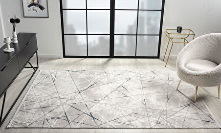 ÇAM Halı ARVEL AR004A Gri Lacivert Koridor Halısı Mutfak Halısı Salon Halısı