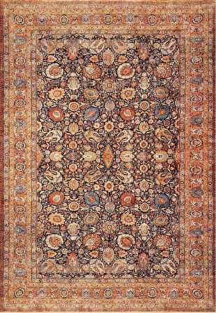 Çam Halı Siesta Vintage 32-041 Etnik Eskitme Desenli Dokuma Tabanlı Yıkanabilir Şönil Salon ve Oda Halısı