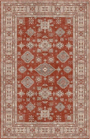 Çam Halı Siesta Vintage 32-542 Etnik Eskitme Desenli Dokuma Tabanlı Yıkanabilir Şönil Salon ve Oda Halısı