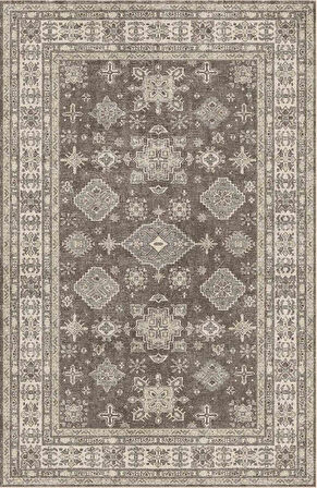Çam Halı Siesta Vintage 32-541 Etnik Eskitme Desenli Dokuma Tabanlı Yıkanabilir Şönil Salon ve Oda Halısı