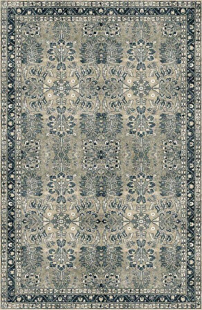 Çam Halı Siesta Vintage 32-549 Etnik Eskitme Desenli Dokuma Tabanlı Yıkanabilir Şönil Salon ve Oda Halısı