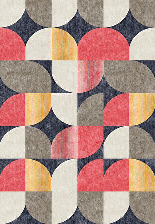 Çam Halı Siesta Modern 32-525 Modern Desenli Dokuma Tabanlı Yıkanabilir Şönil Salon ve Oda Halısı