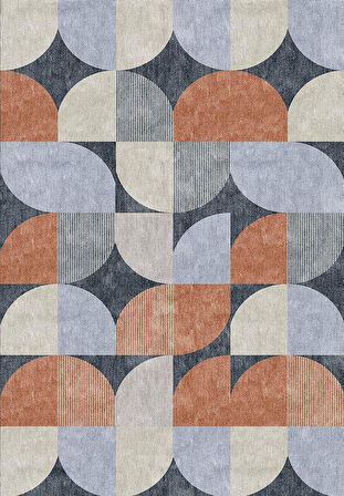 Çam Halı Siesta Modern 32-528 Modern Desenli Dokuma Tabanlı Yıkanabilir Şönil Salon ve Oda Halısı