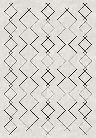 Çam Halı Siesta Etnik 32-573 Etnik Eskitme Desenli Dokuma Tabanlı Yıkanabilir Şönil Salon ve Oda Halısı