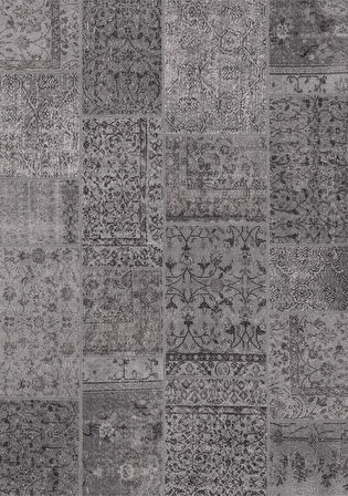 Çam Halı Siesta Patchwork 32-463 Etnik Eskitme Desenli Dokuma Tabanlı Yıkanabilir Şönil Salon ve Oda Halısı