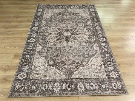 Çam Halı Anatolia 32-065 Etnik Eskitme Desenli Dokuma Tabanlı Yıkanabilir Şönil Salon ve Oda Halısı