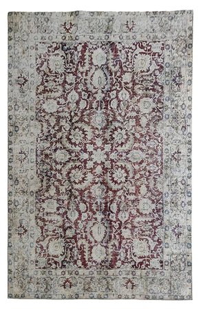Çam Halı Anatolia 32-042 Etnik Eskitme Desenli Dokuma Tabanlı Yıkanabilir Şönil Salon ve Oda Halısı