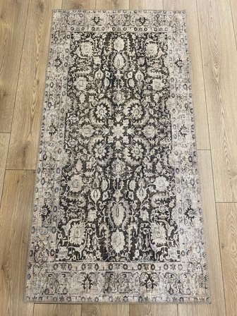 Çam Halı Anatolia 32-043 Etnik Eskitme Desenli Dokuma Tabanlı Yıkanabilir Şönil Salon ve Oda Halısı